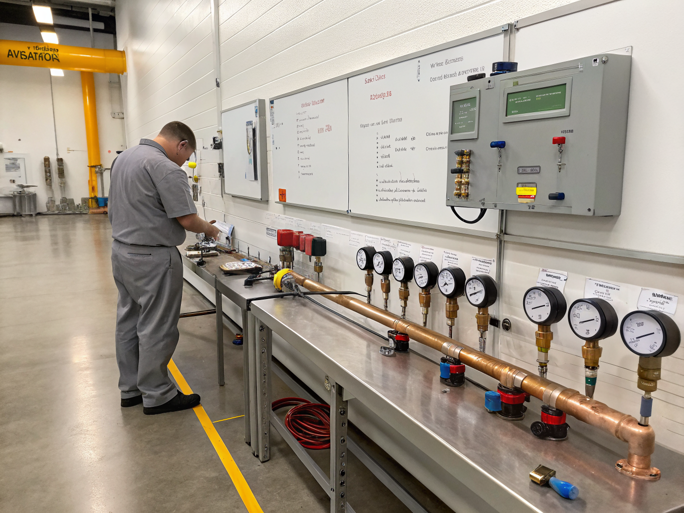 Precision inspection and hydrostatic quality control laboratory for PE100 fittings